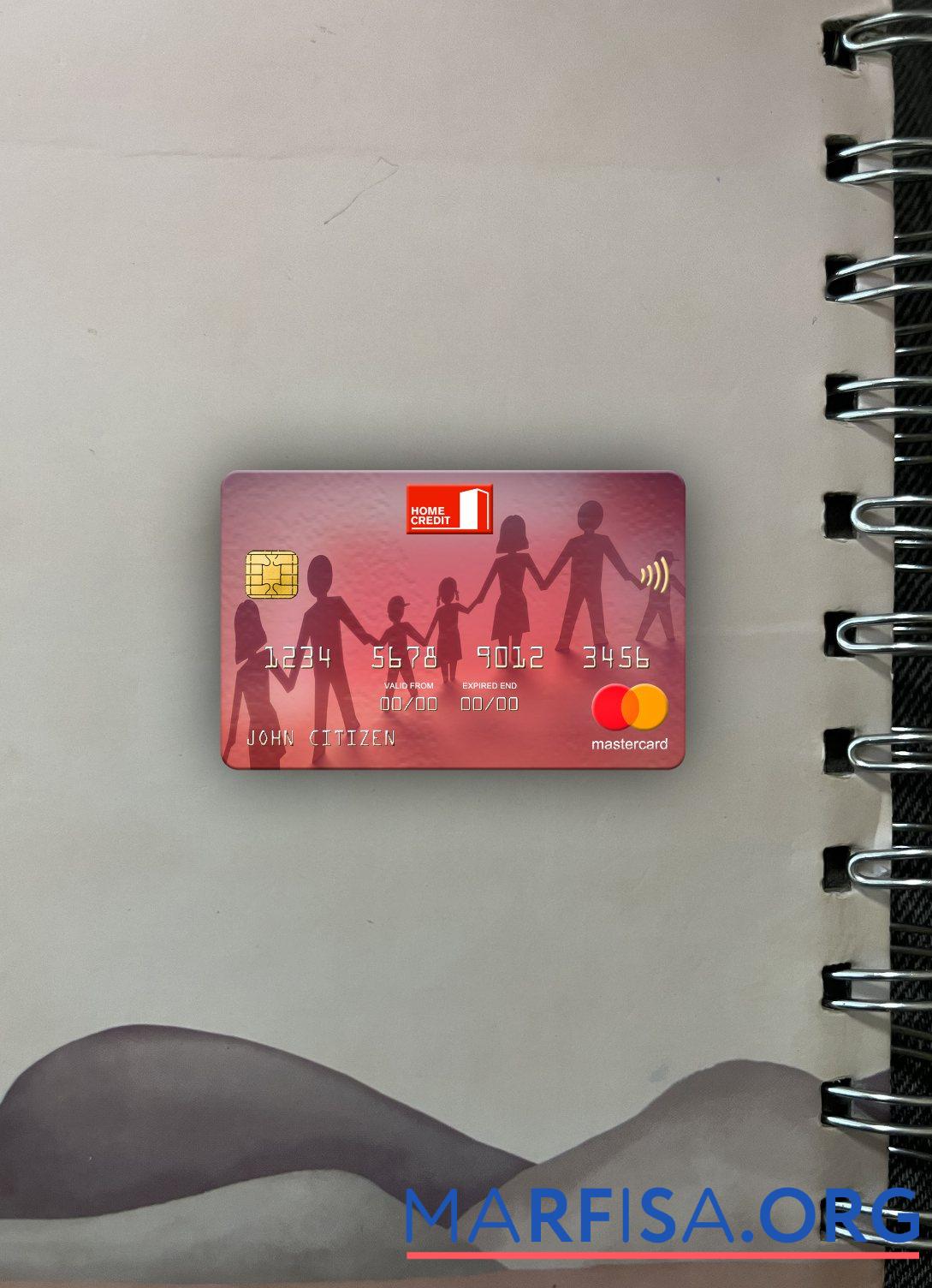 Printable Russia Home Credit bank mastercard photolook front example